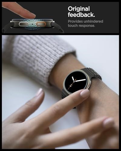 Spigen Galaxy Watch8 (40mm) ile Uyumlu Kolay Kurulum Cam Ekran Koruyucu GLAS.tR EZ Fit HD (2 Adet) Şeffaf - AGL09874 (Spigen TR Garantili)