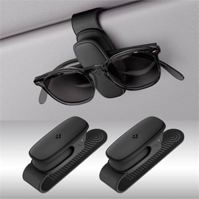 Spigen Premium Manyetik Gözlük Tutucu Tüm Araçlar ile Uyumlu Silikon Siyah (2 Adet) - ACP08824 (Spigen TR Garantili)