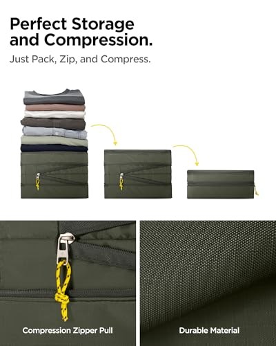 Spigen Seyahat Paketleme Küpleri/Valiz İçi Düzenleyici Çanta Kabin Boy Large (2 Adet) Hunter Green KD600 - AFA08478