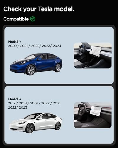Spigen Tesla Model Y (2024-2023) & Model 3 (2023) Cam Ekran Koruyucu GLAS.tR EZ Fit Anti-Glare - AGL01086