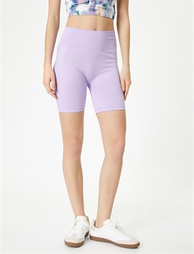 Spor Dikişsiz Biker Tayt Yüksek Bel Slim Fit
