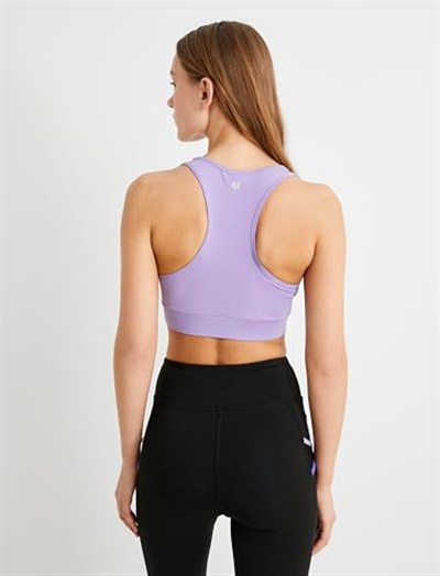 Sporcu Sütyeni Kaplı U Yaka Slim Fit
