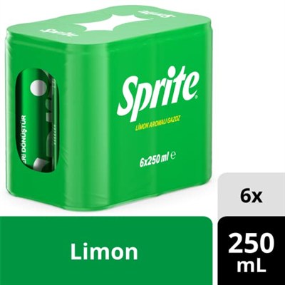 Sprite Limon Aromalı Kutu 6x250 ml