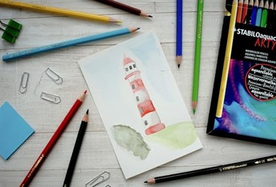 STABILO aquacolor ARTY - Kuru Boya Kalemi - 12li Paket - Çeşitli Renkler