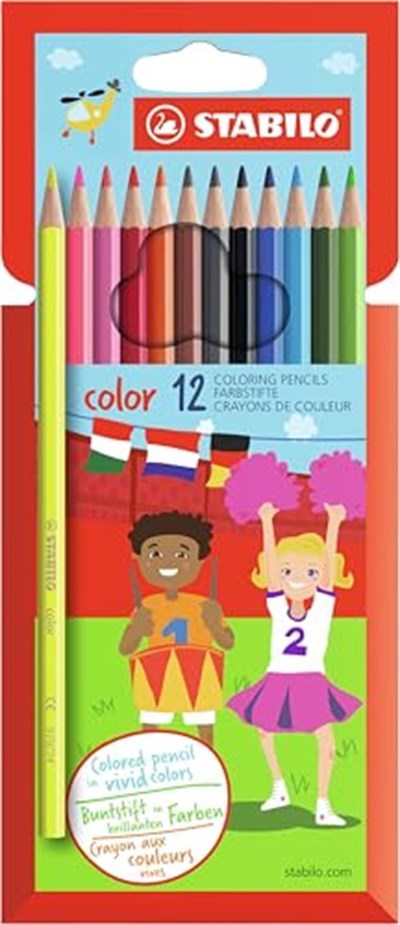 STABILO color - Kuru Boya Kalemi - 12li Paket - 2 Neon Renk Dahil Çeşitli Renkler - Seçenekler: 30 stück (1er Pack)