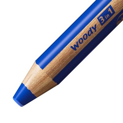 STABILO woody 3ü 1 arada - Çok Özellikli Kalem - 18li Paket - Çeşitli Renkler + Kalemtıraş ve Boyama Fırçası