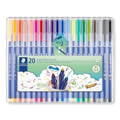 Staedtler 323 Sb20 Triplus Color Üçgen Keçeli Kalem 1.0 mm 20li Set