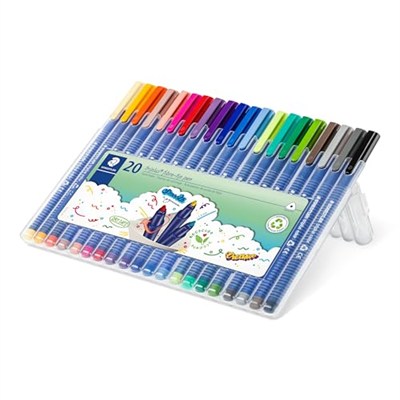 Staedtler 323 Sb20 Triplus Color Üçgen Keçeli Kalem 1.0 mm 20li Set
