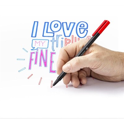 Staedtler 334 Sb4 Triplus Üçgen Fineliner Klasik Renk 0.3 mm 4lü Set
