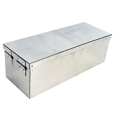 Stalwart Katlanır Saplı Kilit Kutusu - Değerli Eşyaları, Nakit, Mücevher ve Silahları Güvence Altına Almak İçin İstiflenebilir Tasarımlı Dayanıklı Metal Saklama Sandığı (Gümüş)