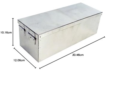 Stalwart Katlanır Saplı Kilit Kutusu - Değerli Eşyaları, Nakit, Mücevher ve Silahları Güvence Altına Almak İçin İstiflenebilir Tasarımlı Dayanıklı Metal Saklama Sandığı (Gümüş)