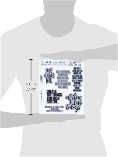 Stampers Anonim CMS252 Ponderings Tim Holtz Yapışkanlı Mühür, 17,8 x 21,6 cm, Şeffaf