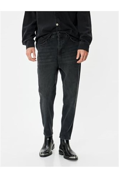 Standart Bel Loose Fit Kot Pantolon - Steve Jeans
