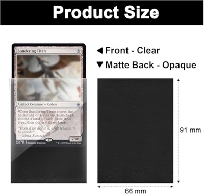 Standart MTG Kart Kılıfları 500lü Paket, Sağlam Kart Koruyucu Kılıflar Mat Arka Kaplama, Mükemmel Karıştırma - Fabmakerdan Tüm Ticaret Kartlarınızı, TCG Kartlarınızı ve Spor Kartlarınızı Koruyun,