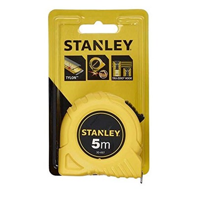 Stanley 1-30-497 Şerit Metre, 5mx19mm, Sarı/Siyah