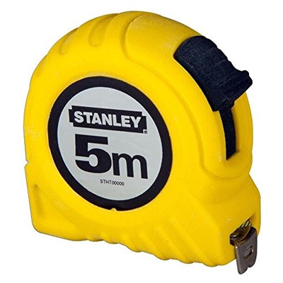 Stanley 1-30-497 Şerit Metre, 5mx19mm, Sarı/Siyah