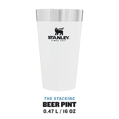 Stanley Adventure Stacking Pint Vakumlu Soğuk İçecek Bardağı, 0.47 Litre, Beyaz (Polar)