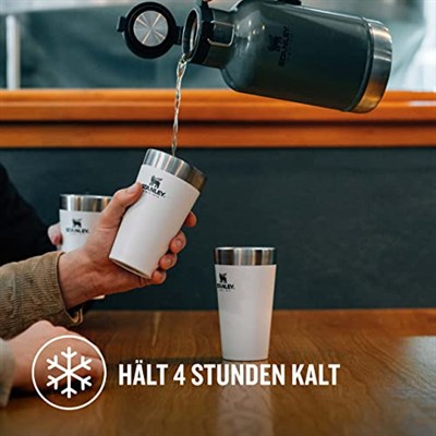 Stanley Adventure Stacking Pint Vakumlu Soğuk İçecek Bardağı, 0.47 Litre, Beyaz (Polar)