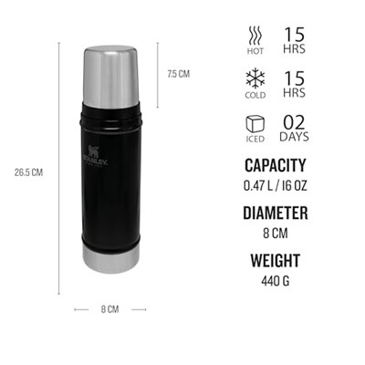 Stanley Classic Legendary Vakumlu Çelik Termos, 0.47 L