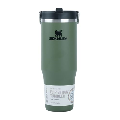 Stanley IceFlow Flip Straw Tumbler Pipetli Termos Bardak, Siyah 2.0, 0.89 Litre - Seçenekler: 0.89 L, 0.9 Liters