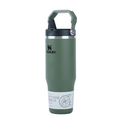 Stanley IceFlow Flip Straw Tumbler Pipetli Termos Bardak, 0.89 Litre, Haki (Dried Pine) - Seçenekler: 0.89 L, 0.9 Liters