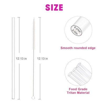 Stanley için 10 Paket Yedek Pipet 40 oz 30 oz 20 oz 14 oz Macera Söndürücü Seyahat Bardağı, Yeniden Kullanılabilir Şeffaf Pipetler Temizleme Fırçalı, Stanley Cup Kupa Aksesuarları ile Uyumlu