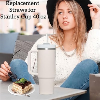 Stanley Kupası 40 oz için Pipetler, Stanley 40 oz Bardak için Yedek Pipet, Yeniden Kullanılabilir Pipet Aksesuarları, Bulaşık Makinesinde Yıkanabilir, Temizleme Fırçasıyla Temizle ve BPA İçermez, 6lı