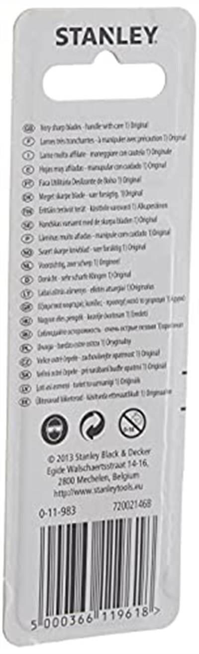 Stanley ST011983 50X19 mm Maket Bıçağı Yedeği
