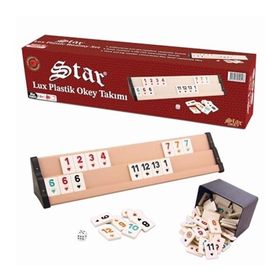 Star Oyun Aletleri Lüks Plastik Okey Takımı Koyu Bej