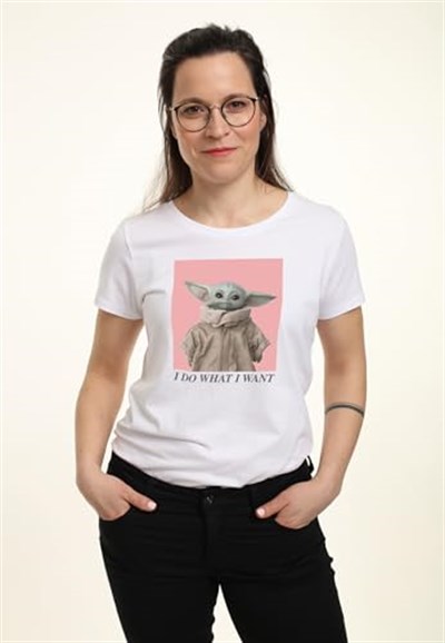 Star Wars The Mandalorian - Sassy Baby Bisiklet Yaka T-Shirt Tişört Kadın