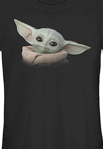 Star Wars The Mandalorian - The Child Face Bisiklet Yaka T-Shirt Tişört Kadın