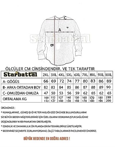 Starbattal Büyük Beden Erkek Gömlek Line Square 23367 NEFTI