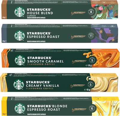 Starbucks By Nespresso Kapsül Kahve Seti 5 x 10 Adet - Deneme Seti