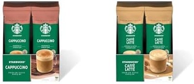 Starbucks Cappuccino Premium Kahve Karışımı 14 Gr X 10 Adet+Starbucks Caffe Latte Premium Kahve Karışımı 14 Gr X 10 Adet