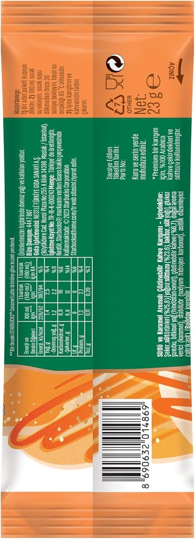 STARBUCKS Caramel Latte Premium Kahve Karışımı 23 g