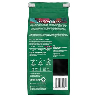 Starbucks Dark Caffè Verona Öğütülmüş Kahve 200 g