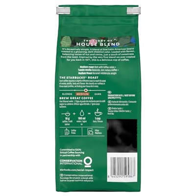 Starbucks House Blend Öğütülmüş Kahve 200 g