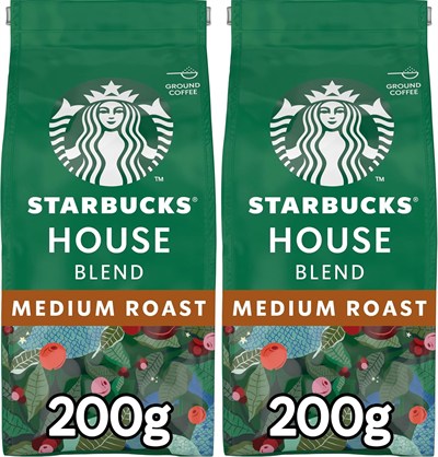 Starbucks House Blend Öğütülmüş Kahve 200 g (2 paketi)