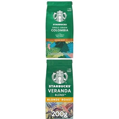Starbucks Öğütülmüş Filtre Kahve 2li Paketi (Single-Origin Colombia, Veranda Blend)