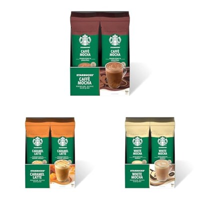 Starbucks Premium Kahve Karışımı 30lu Karma Paket (Caffé Mocha, Caramel Latte, White Mocha)
