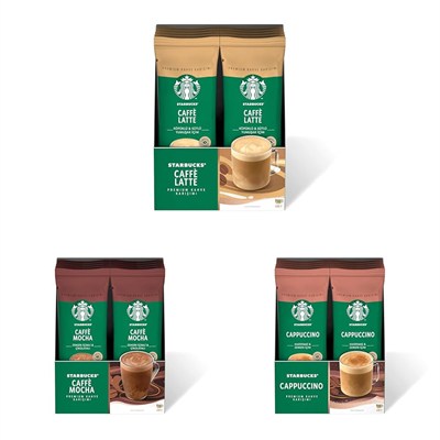 Starbucks Premium Kahve Karışımı 30lu Karma Paket (Caffe Latte, Caffe Mocha, Cappuccino)