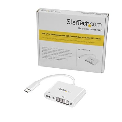 StarTech.com USB C - DVI Adaptörü, Güç Teslimatı