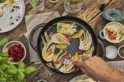 Staub Döküm Izgara Tava Çift Kulplu 26 cm Siyah
