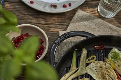 Staub Döküm Izgara Tava Çift Kulplu 26 cm Siyah