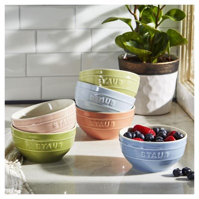 Staub Kase Seti Makaron Seramik | 12 Cm / 6-parça | Karışık Renkler