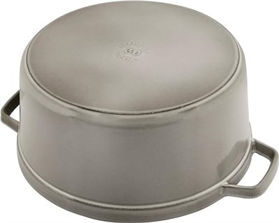 Staub La Cocotte Döküm Tencere, Gri, 8.35 Litre - Bedenler: 24 cm, 30 cm
