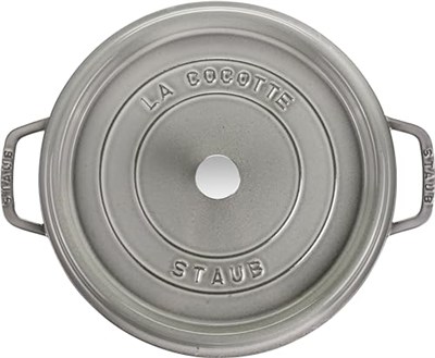Staub La Cocotte Döküm Tencere, Gri, 8.35 Litre - Bedenler: 24 cm, 30 cm