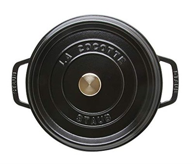 Staub La Cocotte Döküm Tencere, Siyah, 24 cm
