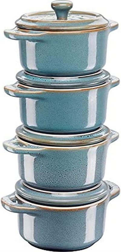 Staub, Mini Cocotte Set, 4lü, Yuvarlak, Ceramic By Staub