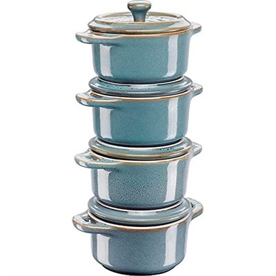 Staub, Mini Cocotte Set, 4lü, Yuvarlak, Ceramic By Staub